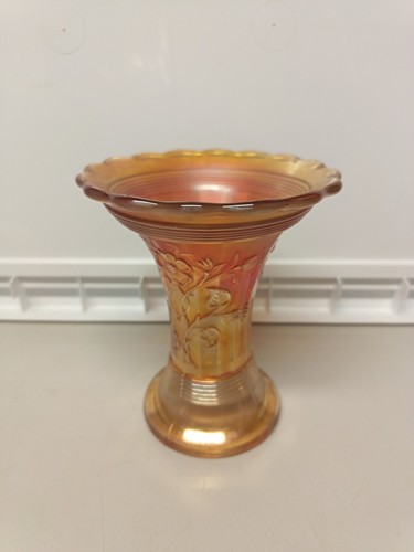 Vintage carnival glass vase - vintage,