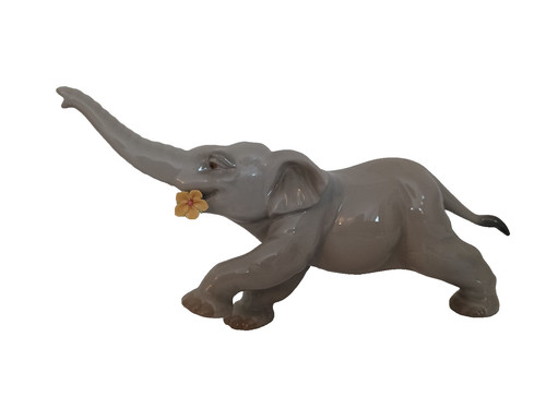 Lladro elephant with yellow - lladro,