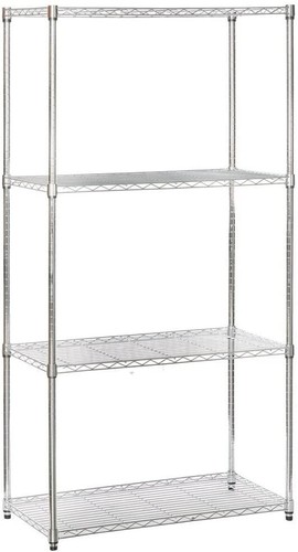 Chrome tier wire shelving - chrome,
