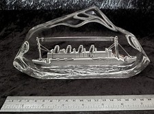 Glass Titanic ship  display