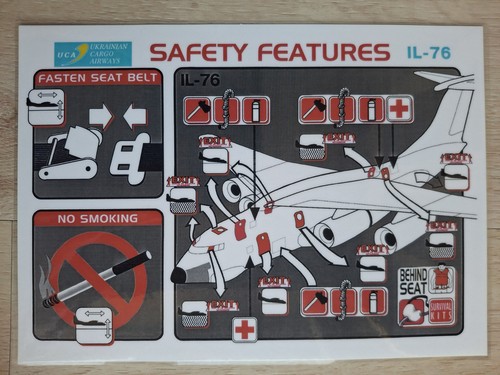 Safety card ukrainian cargo - card,