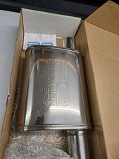 Universal 2.25 inch 4x9 Oval Exhaust Silencer  304 Stainless Steel