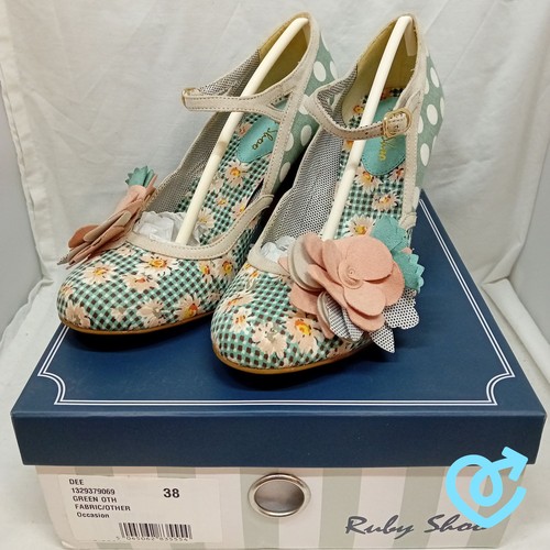 Ruby shoo green floral - floral, mary