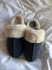 M&S Navy Suede Slip On Slipper Mules Size 4 BNWT £29.50