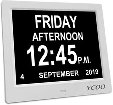 YCOO Dementia Clocks, 8 Inch