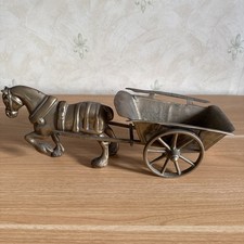 Vintage Heavy Brass Horse And
