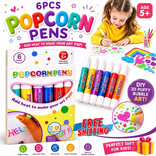6pcs magic popcorn - diy, 3d