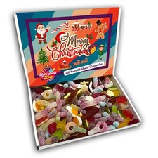 Fizzy and Jelly Sweets Merry Christmas Gift Box Personalised Hamper Present