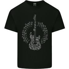 Guitar Notes Electric Guitarist Player Rock Mens Light Cotton T-Shirt