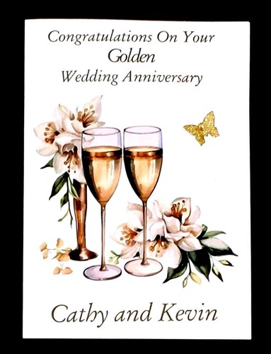 Personalised golden wedding - golden,