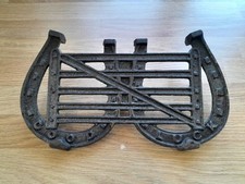 A Cast Iron Victorian Equestrian Trivet Stand For A Range Or Open Fire.