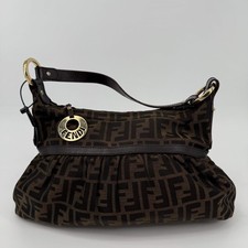 FENDI Brown Chef Zucca Logo Jacquard Handbag LIVESTREAM