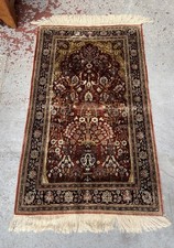 Vintage Kashmiri Silk Rug 