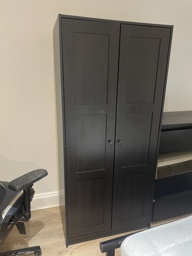 Black ikea wardrobe door - wardrobe, 2