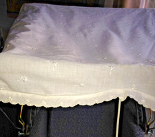 Vintage white cotton broderie - vintage,