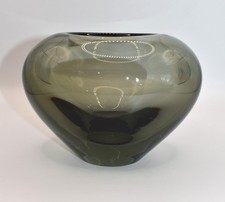 Holmegaard  Art Glass Heart Vase Designed by Per Lutken Signed 15919
