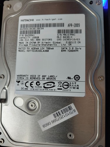 Hitachi 160gb sata hdd - hitachi,