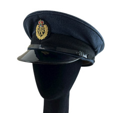 British RAF Dress Cap Blue Peaked Royal Air Force Medium 57cm