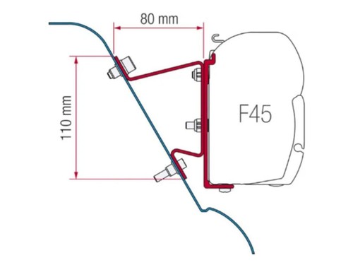 Awning bracket kit - kit, fiamma