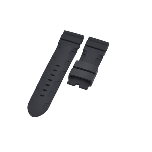 22x18mm black rubber watch - rubber,