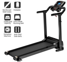 Electric Treadmill Running Walking Machine Manual 9% Incline Home Gym Folding UK