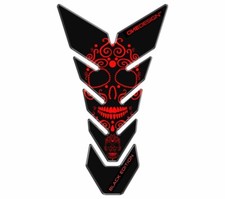 Tank pad protector red skull - red,