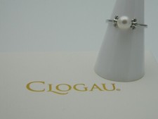 Welsh Clogau Sterling Silver & 9ct Rose Gold Windsor Pearl & Topaz Ring size L