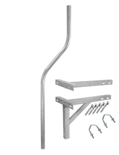 Alloy cranked mast - 1.25",
