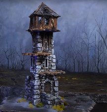 Ruined Tower - Fantasy Wargaming Terrain 28mm - Mordheim, Frostgrave etc