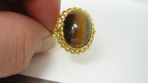 Vintage 18ct gold tiger - vintage,