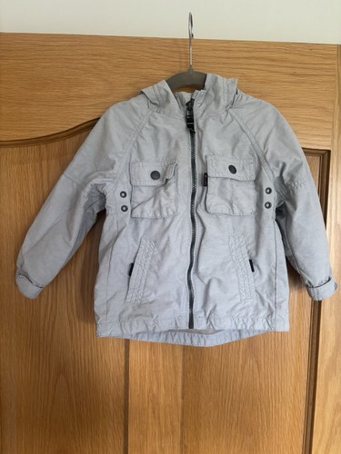 Boys light grey hooded utility - boys,