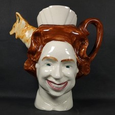 Vintage Richard Parrington Teapot ~ Queen Elizabeth II & Corgi ~ Exile Ceramics
