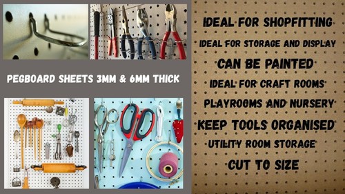 Pegboard shop fitting stock - pegboard,,