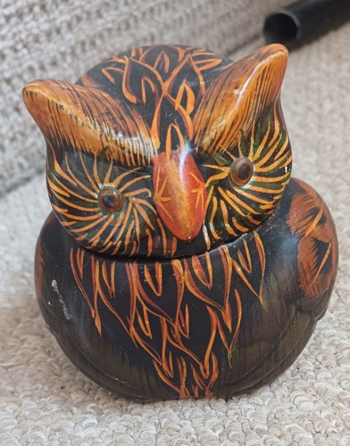 Pottery owl ornament - pottery,