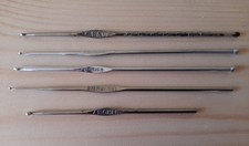 5   X  Vintage Steel Crochet  Lace  Tatting Fine Hooks  Various Sizes / Makes