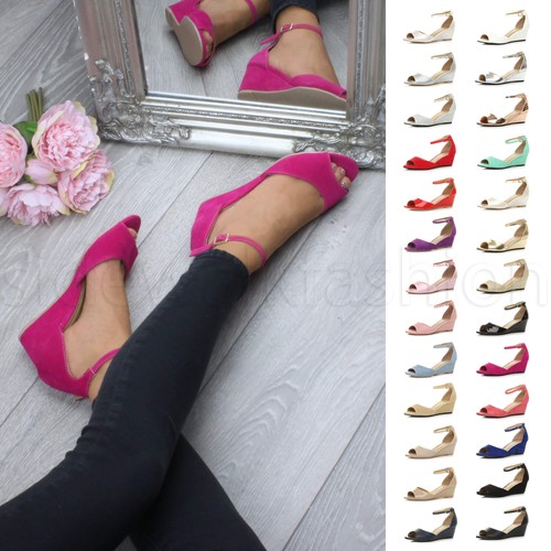 Womens ladies medium wedge