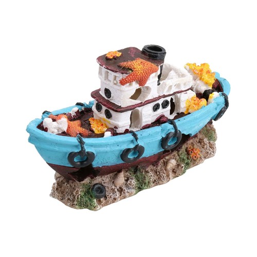 Aquatic aquarium decoled boat - decoled,