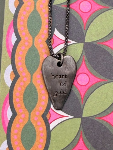 Bjorg oxerdised silver heart - bjorg,