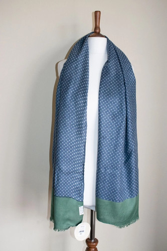 Blue polka dot - polka, green