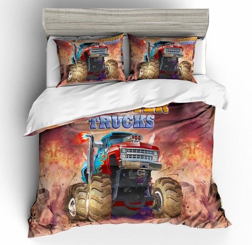 Monster truck fire - 3d,
