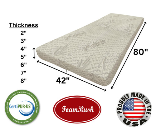 Foamrush bunk 80 - 42", 80"
