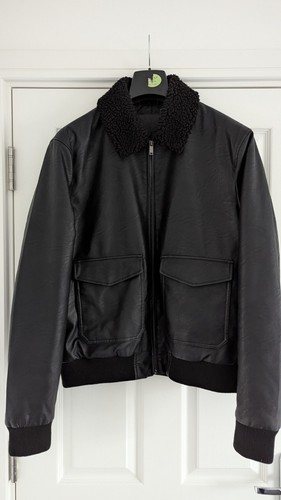 Faux leather pilot jacket - leather, jacket/
