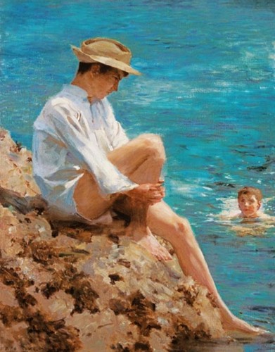 Henry scott tuke oil painting - scott,