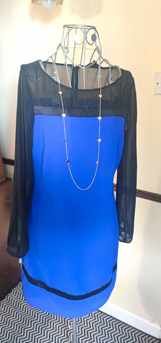 Coast blue black chiffon sheer - chiffon,