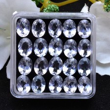 20 Pcs VVS Natural Topaz Oval
