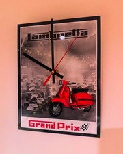 Wall Clock Vintage Lambretta Sign - Grand Prix