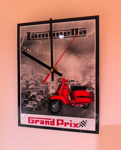 Wall clock vintage - vintage, lambretta