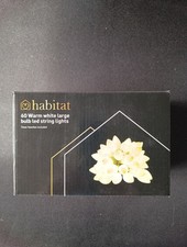 Habitat 60 warm white Large Bulb LED string lights 12m christmas fairy 