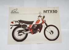 HONDA MTX50-C Motorcycle Sales Specification Leaflet Autumn 1982