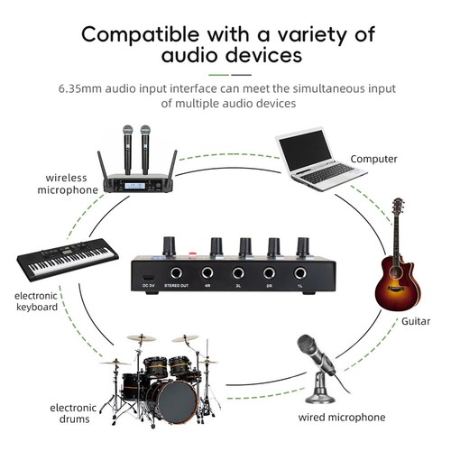 Channel audio mixer - 4,